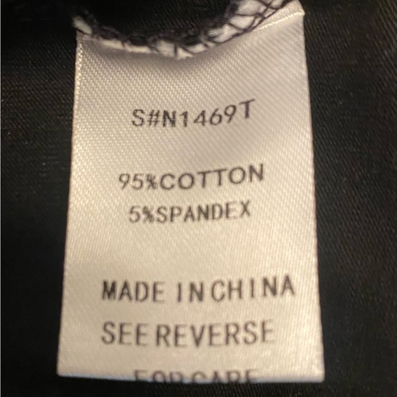 Ladies black top with rhinestones and fringes. Black - Picture 3 of 5